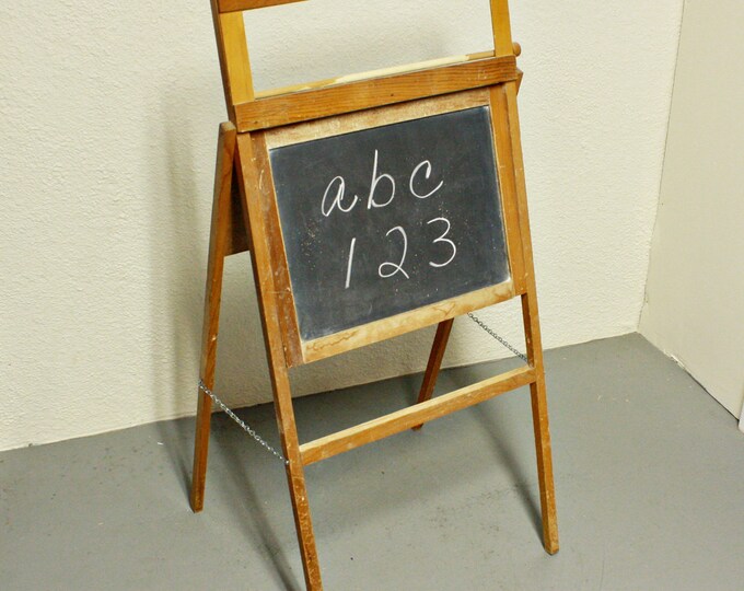 Vintage Chalkboard Falcon Toys With Easel Two Sided Fold Out Etsy
