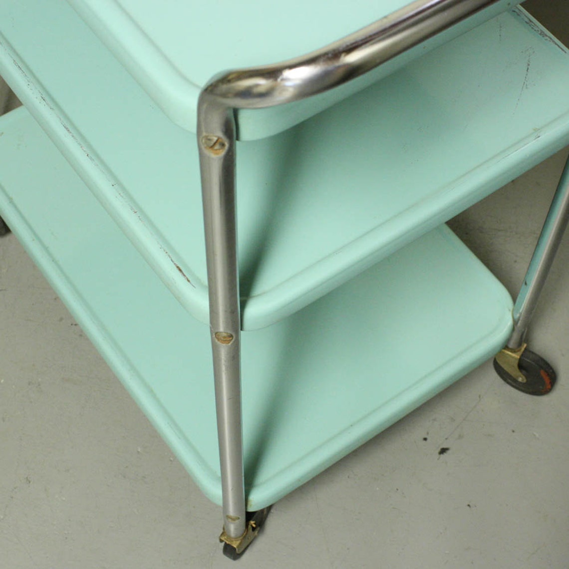 Vintage metal cart serving cart kitchen cart Cosco Etsy