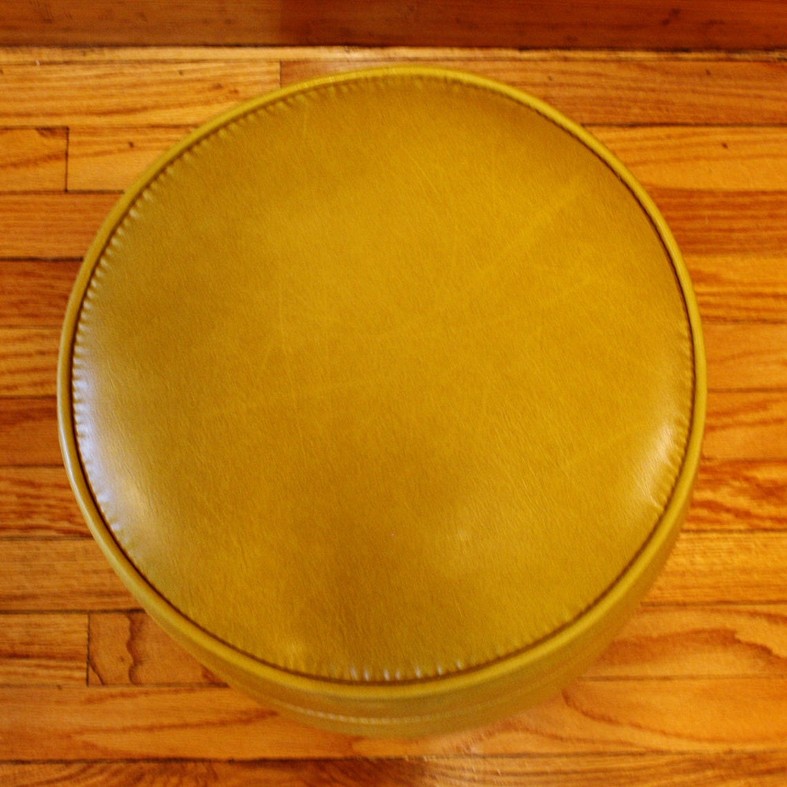 Vintage foot stool hassock ottoman footrest round Etsy