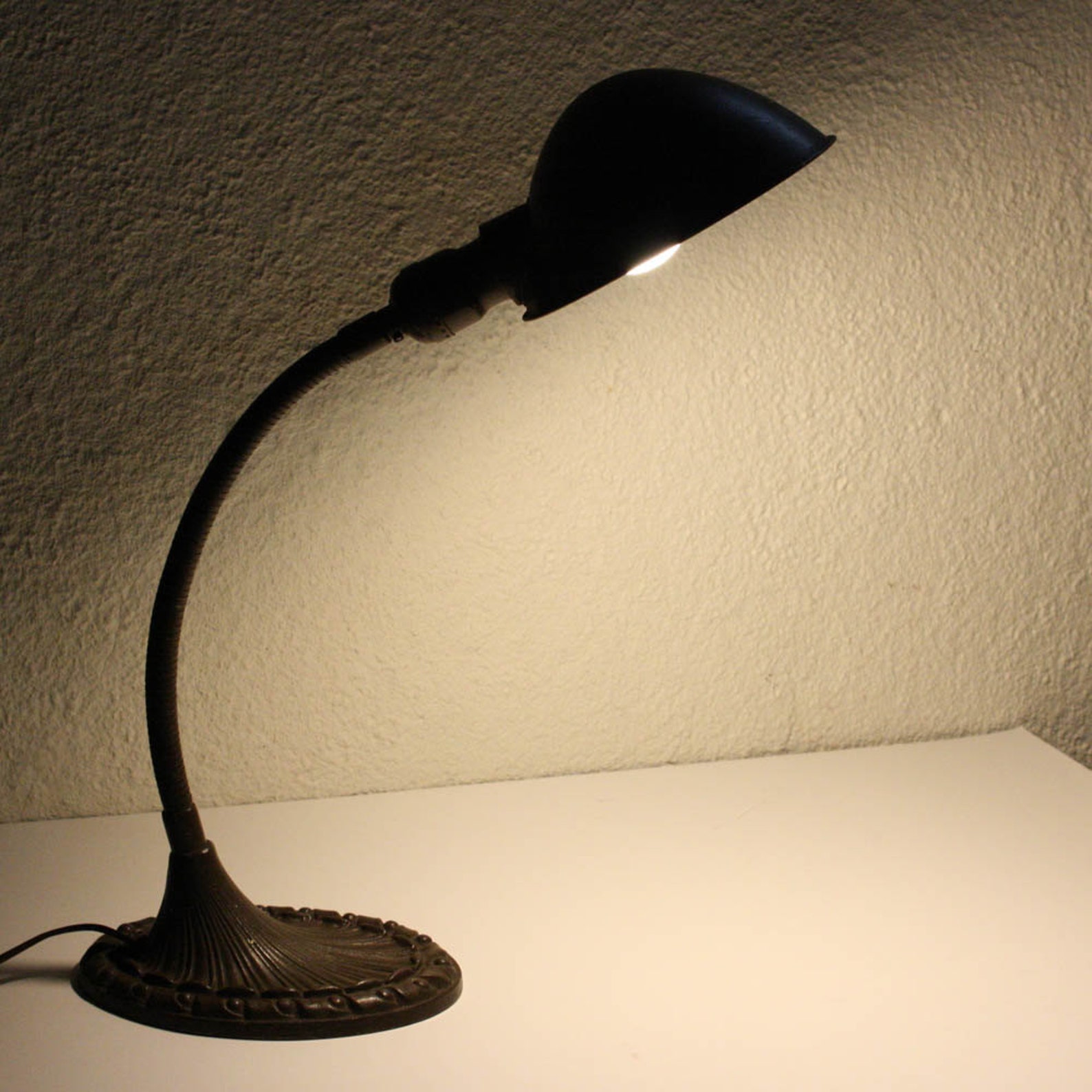 Vintage desk lamp gooseneck H.L.G Mfg Co task light Etsy