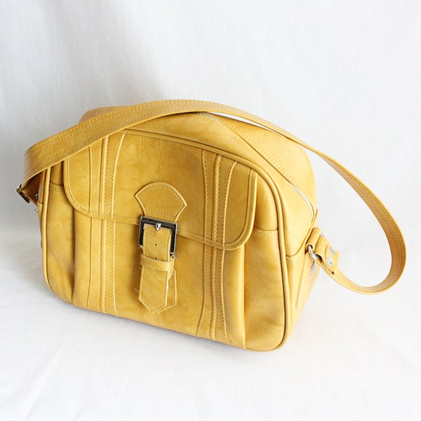 Vintage bag - shoulder bag - travel bag - tote - mustard yellow - American Tourister - RESERVED FOR  Chris Mac
