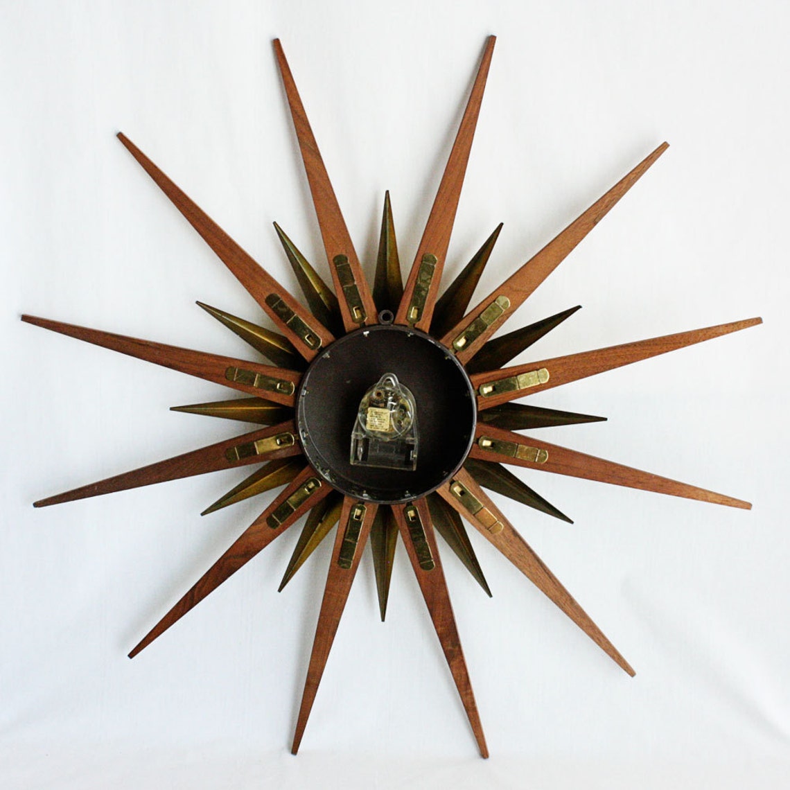 Vintage clock starburst sunburst Welby wall clock Etsy