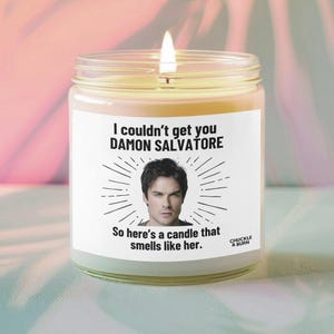 9oz Glass Smells like Damon Salvatore Candle | Damon Salvatore Fan Gift, Best Friend Gifts, Fandom Inspired Candle - FAST SHIPPING!