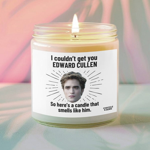 9oz Glass Smells like Edward Cullen Candle | Robert Pattinson Fan Gift, Best Friend Gifts, Twilight fan Inspired Candle - FAST SHIPPING!