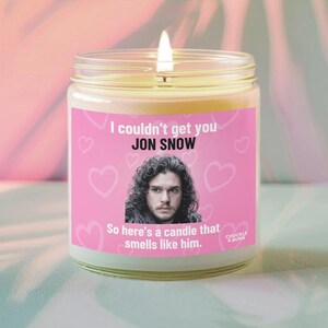 9 Unzen Glas riecht nach Jon Snow Candle | Jon Snow Fan Geschenk, Geschenke für den besten Freund, Fandom inspirierte Kerze - SCHNELLER VERSAND!