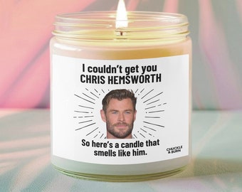 9oz glas ruikt naar Chris Hemsworth Candle | Chris Hemsworth-fancadeau, cadeaus beste vriend, door fans geïnspireerde kaars - SNELLE VERZENDING!