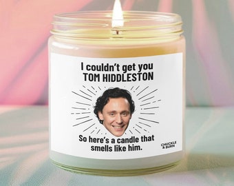 9oz glas ruikt naar Tom Hiddleston Candle | Tom Hiddleston-fancadeau, cadeaus beste vriend, door fans geïnspireerde kaars - SNELLE VERZENDING!