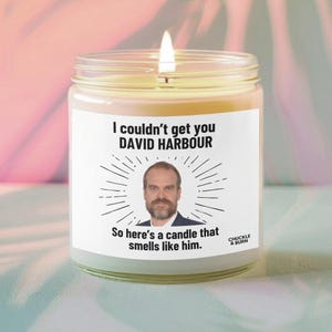 9oz Glass Smells like David Harbour Candle | David Harbour Fan Gift, Best Friend Gifts, Fandom Inspired Candle - FAST SHIPPING!