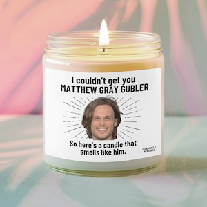 9oz glas ruikt naar Matthew Grey Gubler Candle | Criminal Minds fan cadeau, Dr. Spencer Reid, Best Friend Gifts - SNELLE VERZENDING!
