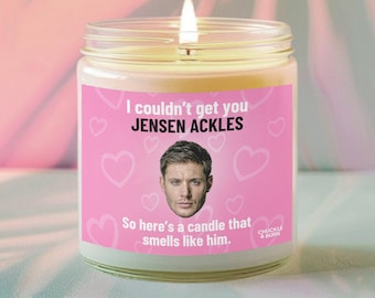 9oz Glass Smells like Jensen Ackles Candle | Jensen Ackles Fan Gift, Best Friend Gifts, Fandom Inspired Candle - FAST SHIPPING!