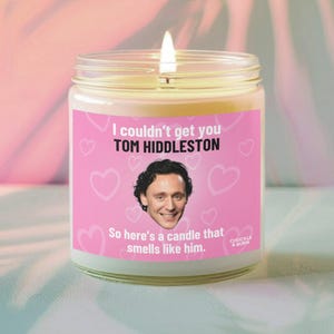 9oz Glass Smells like Tom Hiddleston Candle | Tom Hiddleston Fan Gift, Best Friend Gifts, Fandom Inspired Candle - FAST SHIPPING!