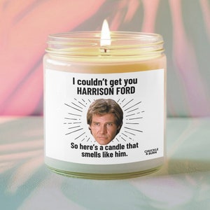 9oz Glass Smells like Harrison Ford Candle | Harrison Ford Fan Gift, Best Friend Gifts, Fandom Inspired Candle - FAST SHIPPING!