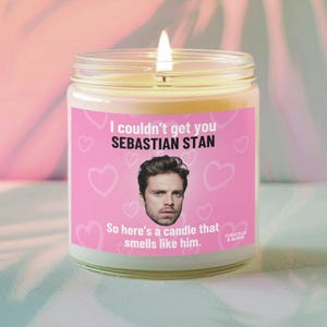 9oz Glass Smells like Sebastian Stan Candle | Sebastian Stan Fan Gift, Best Friend Gifts, Fandom Inspired Candle - FAST SHIPPING!