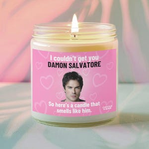 9oz Glass Smells like Damon Salvatore Candle | Damon Salvatore Fan Gift, Best Friend Gifts, Fandom Inspired Candle - FAST SHIPPING!