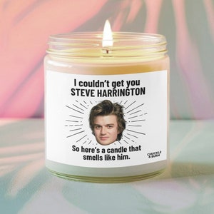 9oz Glass Smells like Steve Harrington Candle | Steve Harrington Fan Gift, Best Friend Gifts, Fandom Inspired Candle - FAST SHIPPING!