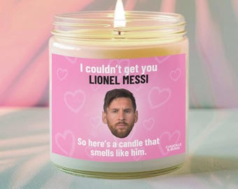 9oz Glass Smells like Lionel Messi Candle | Lionel Messi Fan Gift, Best Friend Gifts, Fandom Inspired Candle - FAST SHIPPING!