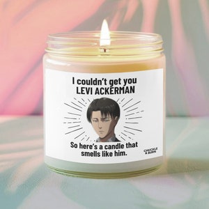 Riecht nach Levi Ackerman Kerze | Levi Ackerman Fan Geschenk, Geschenke für den besten Freund, Fandom inspiriert Kerze - SCHNELLER VERSAND!