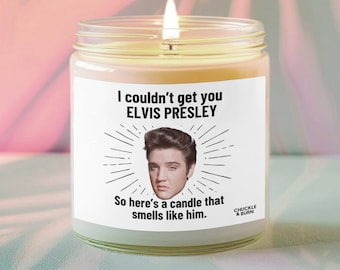 9oz Glass Smells like Elvis Presley Candle | Elvis Presley Fan Gift, Best Friend Gifts, Fandom Inspired Candle - FAST SHIPPING!