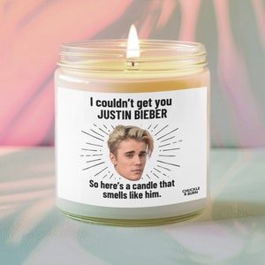 9oz Glass Smells like Justin Beiber Candle | Justin Beiber Fan Gift, Best Friend Gifts, Fandom Inspired Candle - FAST SHIPPING!