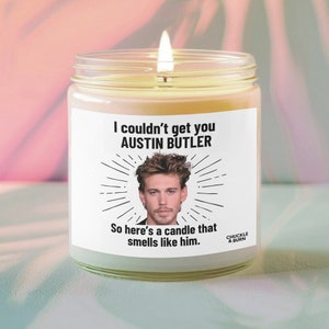 9 Unzen Glas riecht nach Austin Butler Candle | Austin Butler Fan Geschenk, Geschenke für den besten Freund, Fandom inspirierte Kerze - SCHNELLER VERSAND!