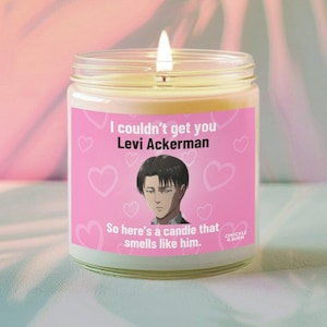 9 Unzen Glas riecht nach Levi Ackerman Kerze | Levi Ackerman Fan Geschenk, Geschenke für den besten Freund, Fandom inspiriert Kerze - SCHNELLER VERSAND!