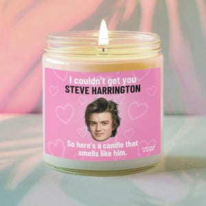 9oz Glass Smells like Steve Harrington Candle | Steve Harrington Fan Gift, Best Friend Gifts, Fandom Inspired Candle - FAST SHIPPING!