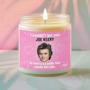 9oz Glass Smells like Joe Keery Candle | Joe Keery Fan Gift, Best Friend Gifts, Fandom Inspired Candle - FAST SHIPPING!