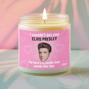 9oz Glass Smells like Elvis Presley Candle | Elvis Presley Fan Gift, Best Friend Gifts, Fandom Inspired Candle - FAST SHIPPING!