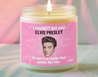 9oz Glass Smells like Elvis Presley Candle | Elvis Presley Fan Gift, Best Friend Gifts, Fandom Inspired Candle - FAST SHIPPING!
