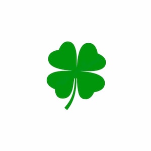 Vierblättriges Kleeblatt - Saint Patricks Aufkleber - Pflanzen-Vinyl-Aufkleber - Auto-Aufkleber - Laptop-Aufkleber - Wasserfestes Vinyl
