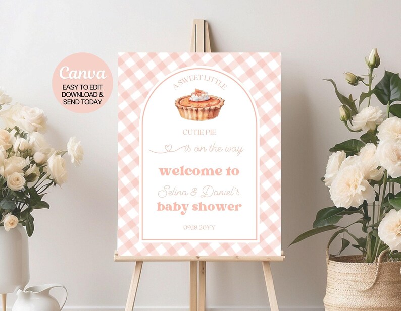 Little Cutie Baby Shower Decorations Orange Table Centerpieces A