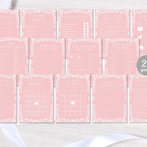 Talavera Baby Shower Spiele Bundle: Pink Cielito Lindo, 20 Spiele (Instant Download)
