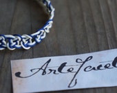 Sailors Knot Macrame Bracelet, Handmade by Artefacet, Two-Toned Repeated Sailor 39 s Knot Nautical Bracelet with Swarovski Crystals
