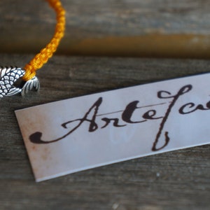 Koi Fish Macrame Bracelet, Handmade by Artefacet, Silver Koi Fish Charm Bracelet
