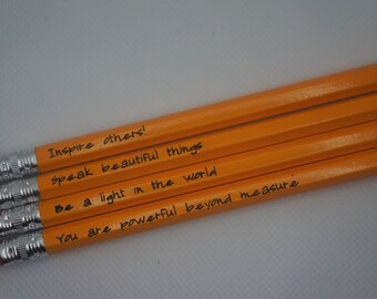 Bleistifte mit positiver Affirmation