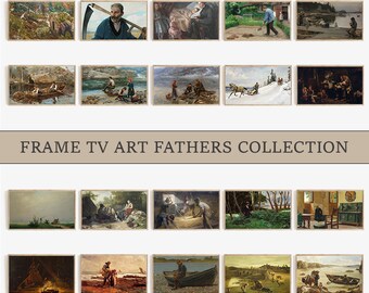 FRAME TV Art Fathers Collection Bundle | Vintage Fine Arts From Various Artists | Father's Day | FrameTVReady