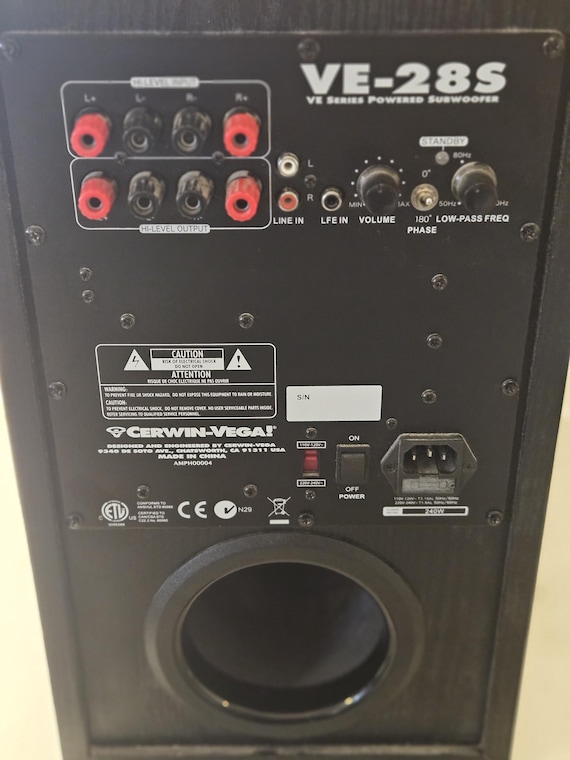 Cerwin Vega VE-28S Dual 8 Inch 250 Watt Powered Subwoofer - Etsy