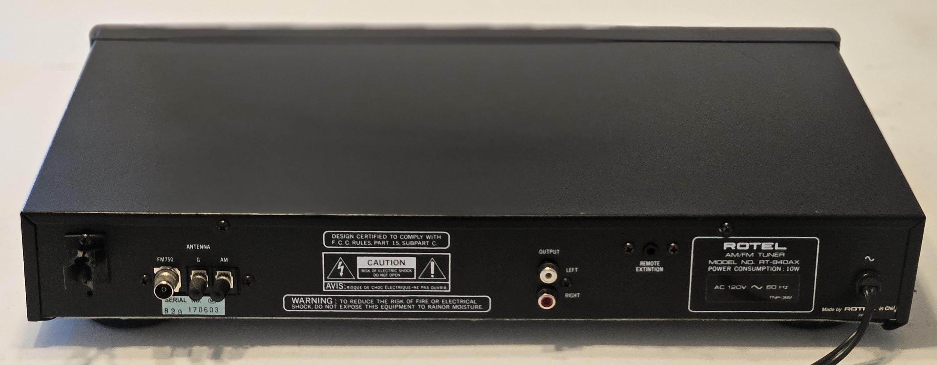Rotel Rtc 940ax Rotel RT-940AX AM/FM Stereo Tuner - Etsy