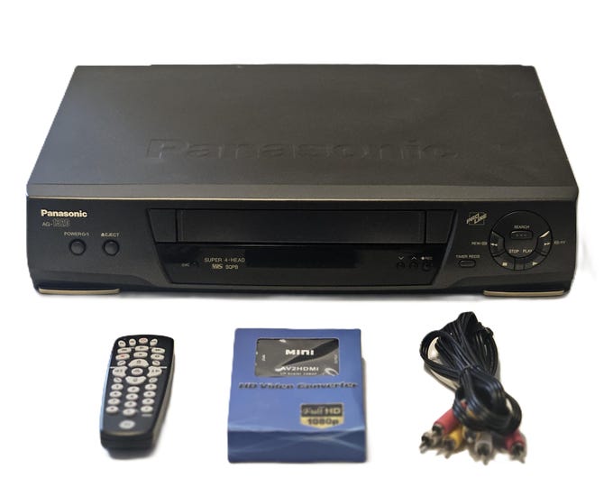 Vintage VCR Cassette Tape Recorder Player VHS Audio Video Recorder on ...