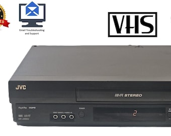 JVC HR-J692U hi-Fi Stereo VCR Player Recorder w/ hdmi converter Bundle