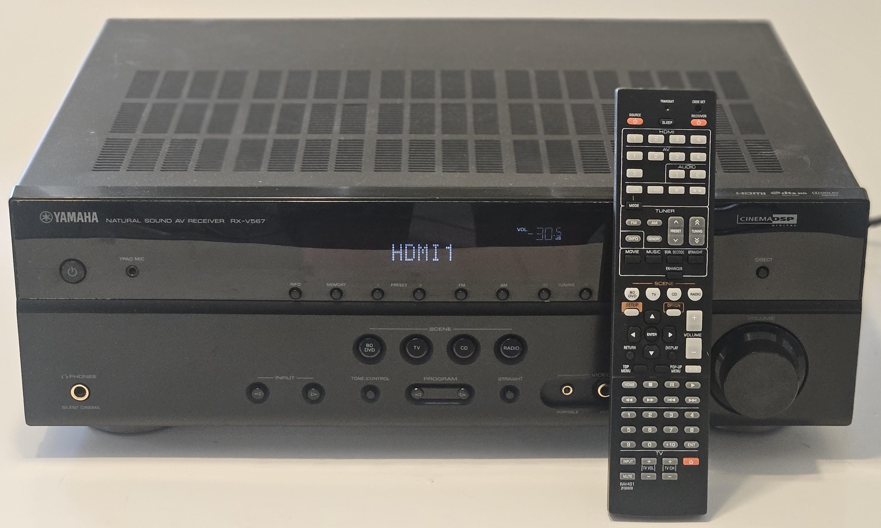 Yamaha RX-V1070 Natural Sound AM/FM Stereo A/V Receiver with Dolby