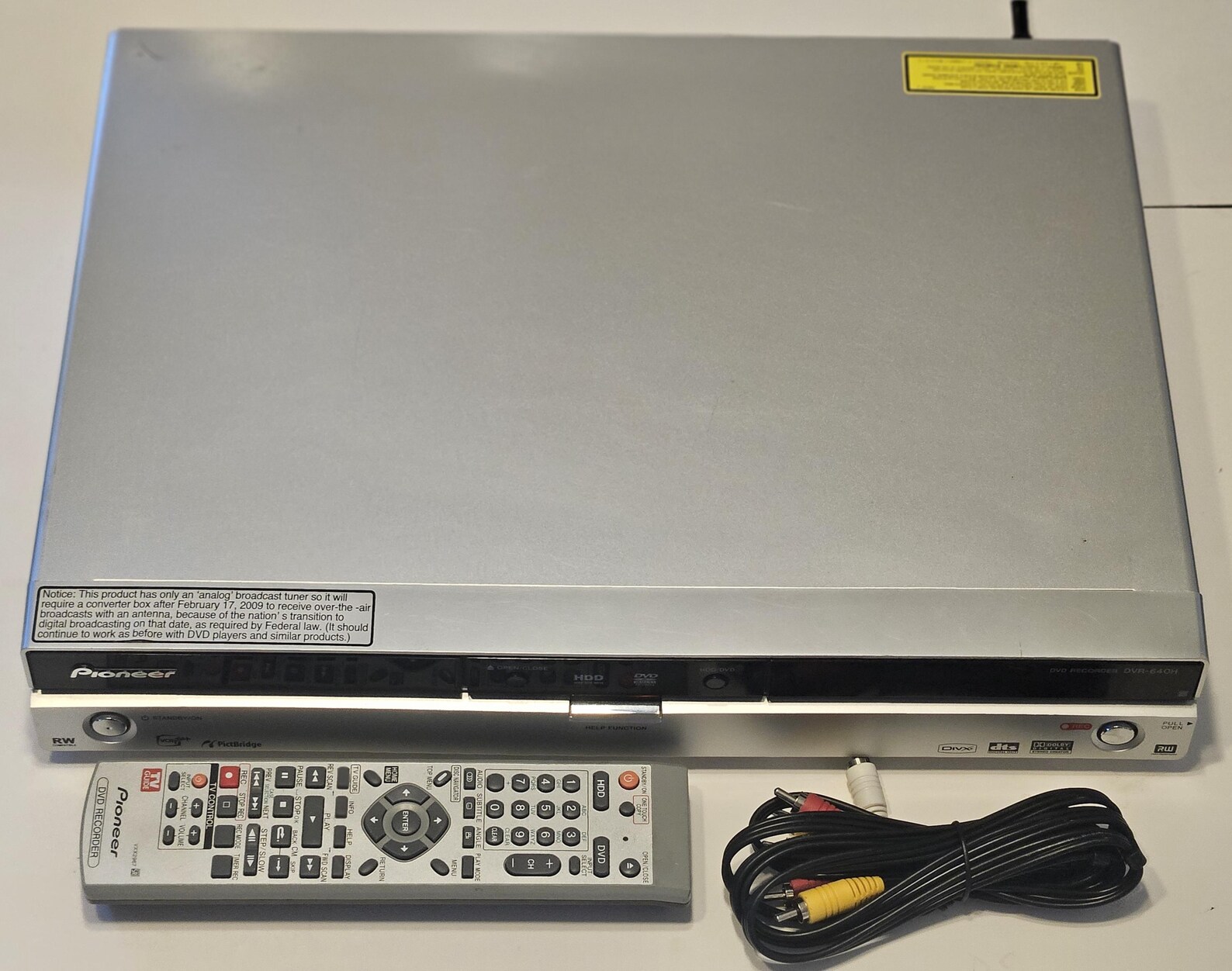 Pioneer DVR-640H-S DVD Recorder with HDD - Thumbnail 3