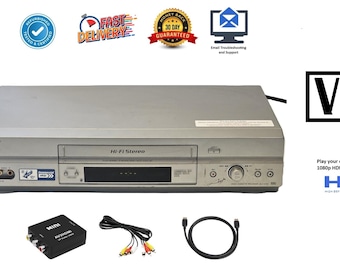 Sony SLV-N750 Full Chassis 4-Head Hi-Fi VCR Bundle w/ HDMI converter - Refurbished - Minor Wear