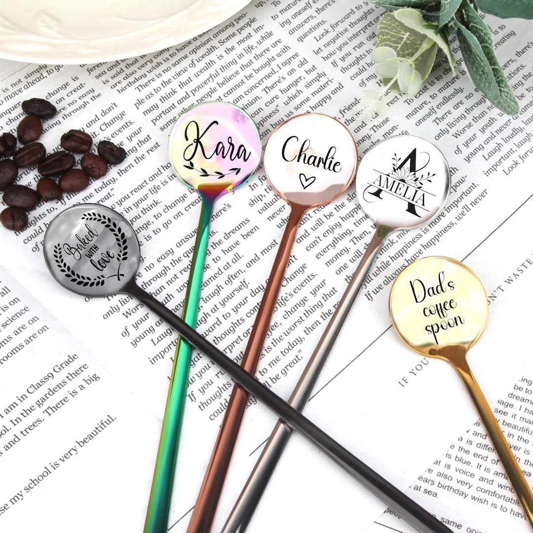 Spoon Writing Personalized Coffee Spoon: Engraved Stainless Steel Tea Spoon - Etsy