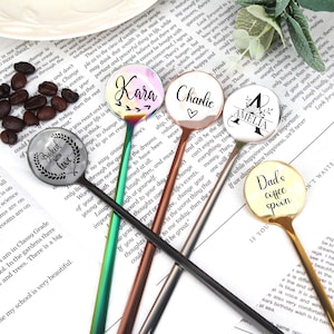 Personalized Coffee Spoon: Engraved Stainless Steel Tea Spoon