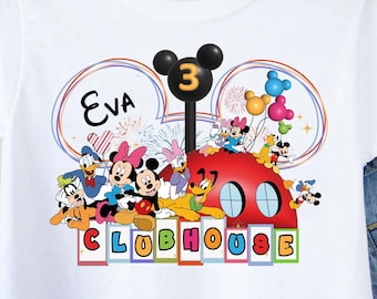 Mickey Mouse Clubhouse Birthday Shirt, Custom Disney Birthday Toddler Shirt, Disney Birthday Youth Shirt, Custom Birthday Tee, Disney Onesie