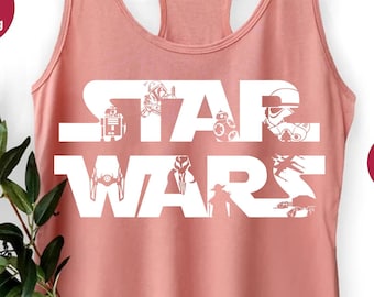 Retro Classic Star Wars Racerback, Disney Classic Top Tank, Star Wars Disney Shirt, Disney Tee, Star Wars 2024 Shirt, Family Xmas Disney Tee