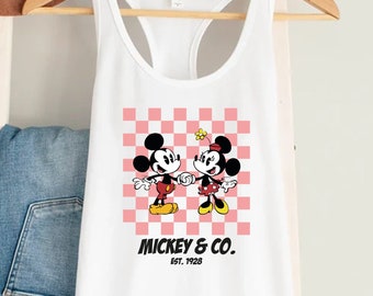 Mickey & Co Est. 1928 Tank Top, Disneyworld Micky und Minnie Racerback, Disney Tank Top, Micky Maus Racerback, Disney Girls Trip Tank Top