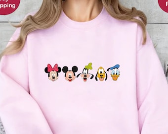 Mickey And Friends Sweatshirt, Mickey Mouse Sweater, Disneyworld Sweatshirt, Mickey And Minnie, Disneyland Sweater, Disney Family Sweatshirt