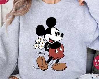 Disney Classic Mickey Mouse Pose Sweatshirt, Mickey Hoodie, Disneyland Holiday Sweater, Vacation Sweatshirt, Disney Retro T-Shirt Sweatshirt